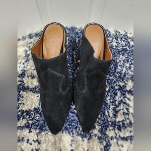 Donald J. Pliner Suede Black Mules